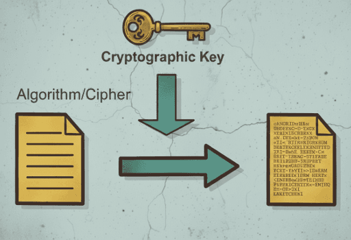 Cryptography concept diagram